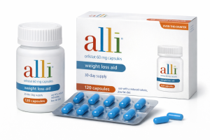 Alli Orlistat OTC capsules for digestive wellness and body management support